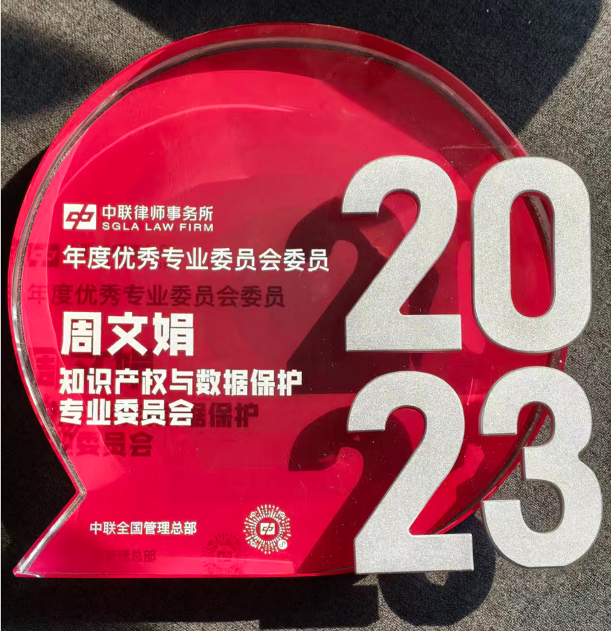 2023年度优秀专业委员会委员荣誉证书
